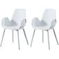 Plastic Contemporary Arm Chair Solid Back Kitchen Room Chair
