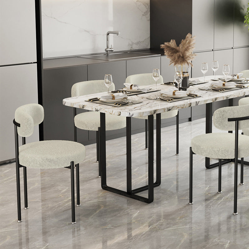 Contemporary Open Back Chair Upholstered Dining Side Chair for Home Clearhalo 'Dining Chairs' 'Dining Tables & Seating' 'dining_chair' 'furn' 'furn_dining_chair' 'Furniture' 'Kitchen & Dining Furniture' 5119624