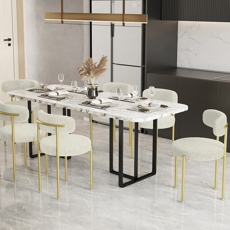 Contemporary Open Back Chair Upholstered Dining Side Chair for Home Clearhalo 'Dining Chairs' 'Dining Tables & Seating' 'dining_chair' 'furn' 'furn_dining_chair' 'Furniture' 'Kitchen & Dining Furniture' 5119626