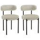 Contemporary Open Back Chair Upholstered Dining Side Chair for Home Black White 2 Piece Set Clearhalo 'Dining Chairs' 'Dining Tables & Seating' 'dining_chair' 'furn' 'furn_dining_chair' 'Furniture' 'Kitchen & Dining Furniture' 5119631