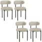 Contemporary Open Back Chair Upholstered Dining Side Chair for Home Black White 4 Piece Set Clearhalo 'Dining Chairs' 'Dining Tables & Seating' 'dining_chair' 'furn' 'furn_dining_chair' 'Furniture' 'Kitchen & Dining Furniture' 5119632