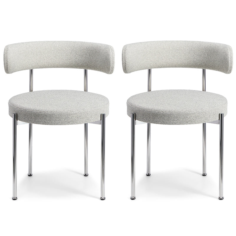 Contemporary Open Back Chair Upholstered Dining Side Chair for Home 2 Piece Set Clearhalo 'Dining Chairs' 'Dining Tables & Seating' 'dining_chair' 'furn' 'furn_dining_chair' 'Furniture' 'Kitchen & Dining Furniture' 5119636