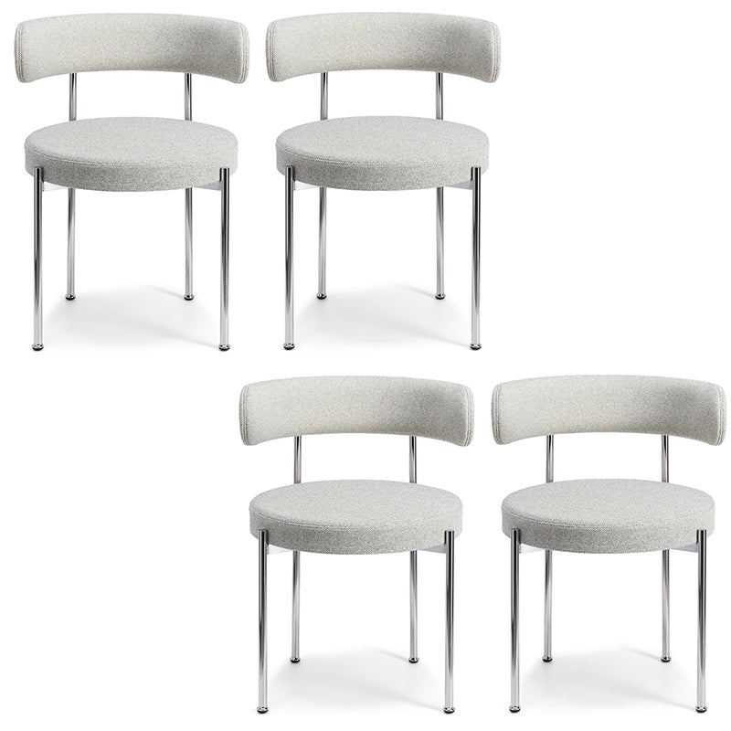 Contemporary Open Back Chair Upholstered Dining Side Chair for Home 4 Piece Set Clearhalo 'Dining Chairs' 'Dining Tables & Seating' 'dining_chair' 'furn' 'furn_dining_chair' 'Furniture' 'Kitchen & Dining Furniture' 5119639