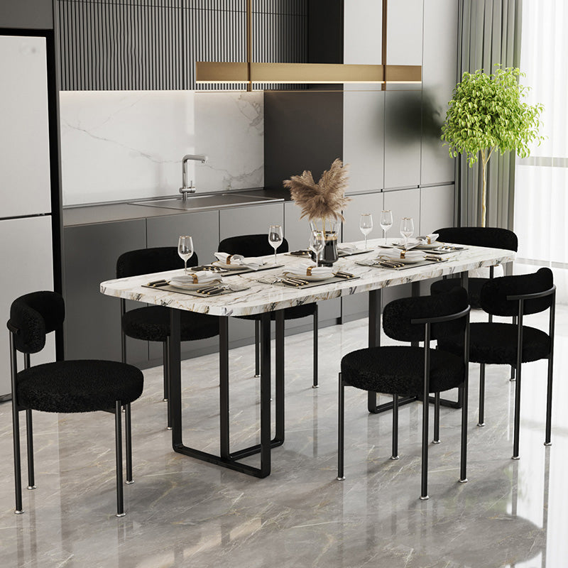 Contemporary Open Back Chair Upholstered Dining Side Chair for Home Clearhalo 'Dining Chairs' 'Dining Tables & Seating' 'dining_chair' 'furn' 'furn_dining_chair' 'Furniture' 'Kitchen & Dining Furniture' 5119642