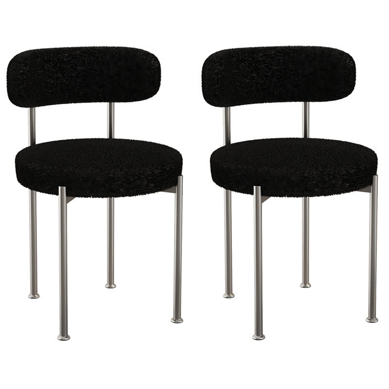 Contemporary Open Back Chair Upholstered Dining Side Chair for Home 2 Piece Set Clearhalo 'Dining Chairs' 'Dining Tables & Seating' 'dining_chair' 'furn' 'furn_dining_chair' 'Furniture' 'Kitchen & Dining Furniture' 5119643