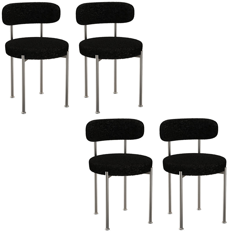 Contemporary Open Back Chair Upholstered Dining Side Chair for Home 4 Piece Set Clearhalo 'Dining Chairs' 'Dining Tables & Seating' 'dining_chair' 'furn' 'furn_dining_chair' 'Furniture' 'Kitchen & Dining Furniture' 5119644