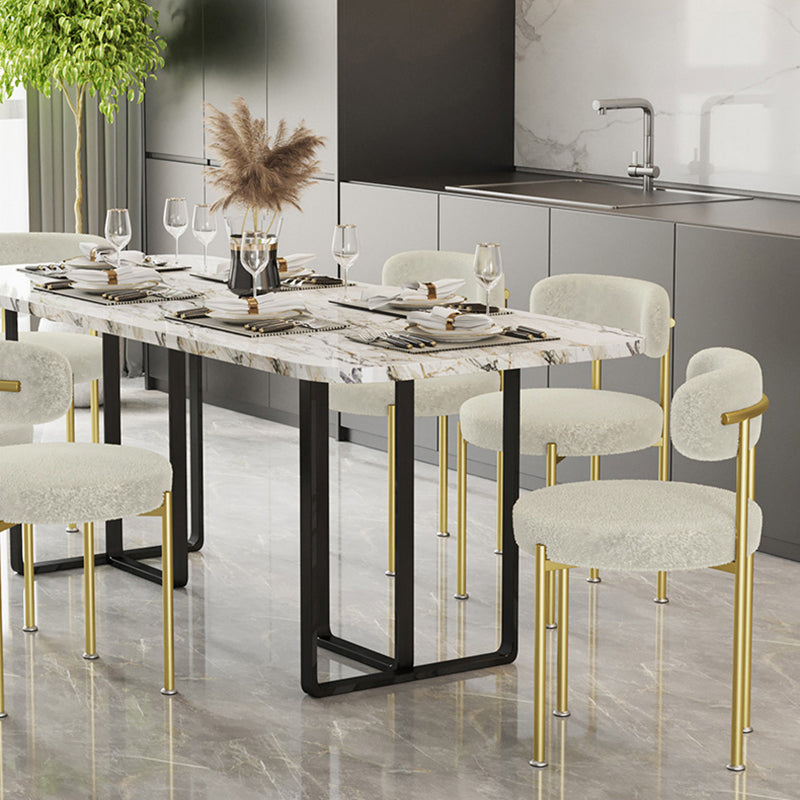 Contemporary Open Back Chair Upholstered Dining Side Chair for Home Clearhalo 'Dining Chairs' 'Dining Tables & Seating' 'dining_chair' 'furn' 'furn_dining_chair' 'Furniture' 'Kitchen & Dining Furniture' 5119645