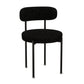 Contemporary Open Back Chair Upholstered Dining Side Chair for Home Black 1 Piece Clearhalo 'Dining Chairs' 'Dining Tables & Seating' 'dining_chair' 'furn' 'furn_dining_chair' 'Furniture' 'Kitchen & Dining Furniture' 5119647