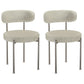 Contemporary Open Back Chair Upholstered Dining Side Chair for Home 2 Piece Set Clearhalo 'Dining Chairs' 'Dining Tables & Seating' 'dining_chair' 'furn' 'furn_dining_chair' 'Furniture' 'Kitchen & Dining Furniture' 5119654
