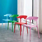 Contemporary Plastic Arm Chair Open Back Kitchen Dining Room Chair Clearhalo 'Dining Chairs' 'Dining Tables & Seating' 'dining_chair' 'furn' 'furn_dining_chair' 'Furniture' 'furniture_dining_chair' 'Kitchen & Dining Furniture' 5119712