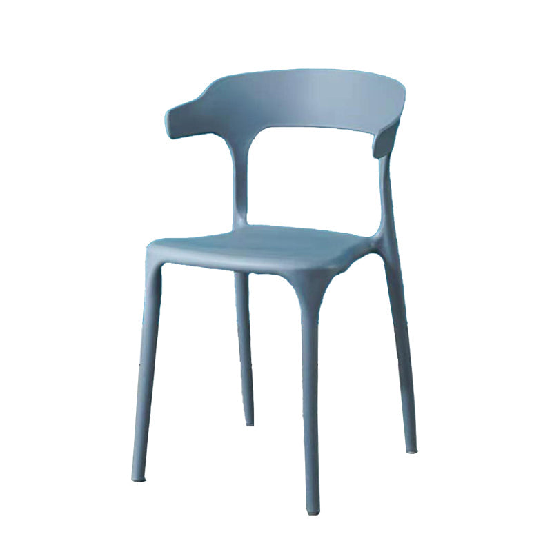 Contemporary Plastic Arm Chair Open Back Kitchen Dining Room Chair Clearhalo 'Dining Chairs' 'Dining Tables & Seating' 'dining_chair' 'furn' 'furn_dining_chair' 'Furniture' 'furniture_dining_chair' 'Kitchen & Dining Furniture' 5119715