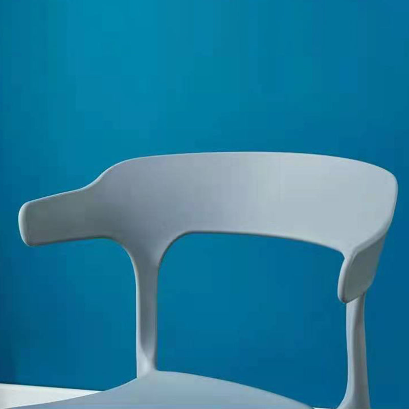 Contemporary Plastic Arm Chair Open Back Kitchen Dining Room Chair Clearhalo 'Dining Chairs' 'Dining Tables & Seating' 'dining_chair' 'furn' 'furn_dining_chair' 'Furniture' 'furniture_dining_chair' 'Kitchen & Dining Furniture' 5119720