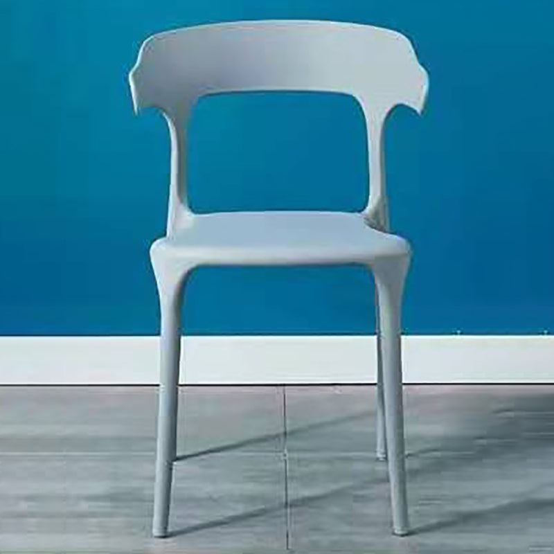 Contemporary Plastic Arm Chair Open Back Kitchen Dining Room Chair Clearhalo 'Dining Chairs' 'Dining Tables & Seating' 'dining_chair' 'furn' 'furn_dining_chair' 'Furniture' 'furniture_dining_chair' 'Kitchen & Dining Furniture' 5119725