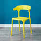 Contemporary Plastic Arm Chair Open Back Kitchen Dining Room Chair Yellow 1 Piece Clearhalo 'Dining Chairs' 'Dining Tables & Seating' 'dining_chair' 'furn' 'furn_dining_chair' 'Furniture' 'furniture_dining_chair' 'Kitchen & Dining Furniture' 5119726