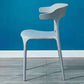 Contemporary Plastic Arm Chair Open Back Kitchen Dining Room Chair Clearhalo 'Dining Chairs' 'Dining Tables & Seating' 'dining_chair' 'furn' 'furn_dining_chair' 'Furniture' 'furniture_dining_chair' 'Kitchen & Dining Furniture' 5119727
