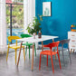Contemporary Plastic Arm Chair Open Back Kitchen Dining Room Chair Clearhalo 'Dining Chairs' 'Dining Tables & Seating' 'dining_chair' 'furn' 'furn_dining_chair' 'Furniture' 'furniture_dining_chair' 'Kitchen & Dining Furniture' 5119732