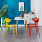 Contemporary Plastic Arm Chair Open Back Kitchen Dining Room Chair Clearhalo 'Dining Chairs' 'Dining Tables & Seating' 'dining_chair' 'furn' 'furn_dining_chair' 'Furniture' 'furniture_dining_chair' 'Kitchen & Dining Furniture' 5119734