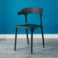 Contemporary Plastic Arm Chair Open Back Kitchen Dining Room Chair Black 1 Piece Clearhalo 'Dining Chairs' 'Dining Tables & Seating' 'dining_chair' 'furn' 'furn_dining_chair' 'Furniture' 'furniture_dining_chair' 'Kitchen & Dining Furniture' 5119737