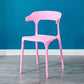 Contemporary Plastic Arm Chair Open Back Kitchen Dining Room Chair Pink 1 Piece Clearhalo 'Dining Chairs' 'Dining Tables & Seating' 'dining_chair' 'furn' 'furn_dining_chair' 'Furniture' 'furniture_dining_chair' 'Kitchen & Dining Furniture' 5119740