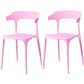 Contemporary Plastic Arm Chair Open Back Kitchen Dining Room Chair Pink 2 Piece Set Clearhalo 'Dining Chairs' 'Dining Tables & Seating' 'dining_chair' 'furn' 'furn_dining_chair' 'Furniture' 'furniture_dining_chair' 'Kitchen & Dining Furniture' 5119741