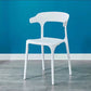 Contemporary Plastic Arm Chair Open Back Kitchen Dining Room Chair White 1 Piece Clearhalo 'Dining Chairs' 'Dining Tables & Seating' 'dining_chair' 'furn' 'furn_dining_chair' 'Furniture' 'furniture_dining_chair' 'Kitchen & Dining Furniture' 5119743