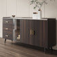 Luxury Style Kitchen Sideboard Sintered Stone Storage Sideboard Clearhalo 'buffet_sideboard' 'Buffets & Sideboards' 'furn' 'furn_buffet_sideboard' 'Furniture' 'Kitchen & Dining Furniture' 5119756