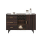 Luxury Style Kitchen Sideboard Sintered Stone Storage Sideboard 47"L x 16"W x 33"H Walnut Clearhalo 'buffet_sideboard' 'Buffets & Sideboards' 'furn' 'furn_buffet_sideboard' 'Furniture' 'Kitchen & Dining Furniture' 5119757
