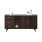 Luxury Style Kitchen Sideboard Sintered Stone Storage Sideboard Walnut Clearhalo 'buffet_sideboard' 'Buffets & Sideboards' 'furn' 'furn_buffet_sideboard' 'Furniture' 'Kitchen & Dining Furniture' 5119760