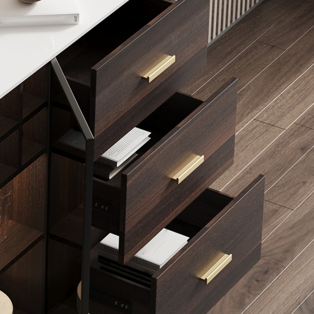 Luxury Style Kitchen Sideboard Sintered Stone Storage Sideboard Clearhalo 'buffet_sideboard' 'Buffets & Sideboards' 'furn' 'furn_buffet_sideboard' 'Furniture' 'Kitchen & Dining Furniture' 5119763