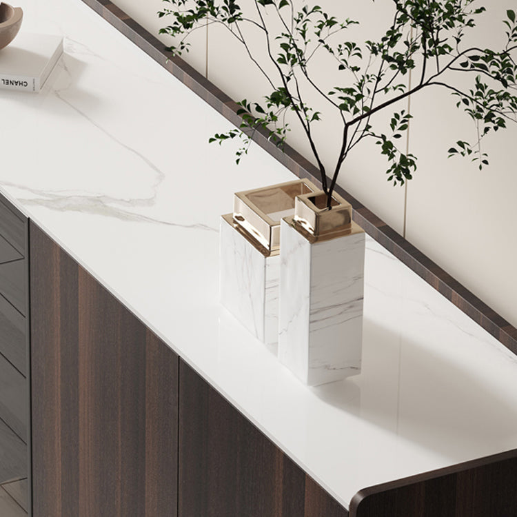 Luxury Style Kitchen Sideboard Sintered Stone Storage Sideboard Clearhalo 'buffet_sideboard' 'Buffets & Sideboards' 'furn' 'furn_buffet_sideboard' 'Furniture' 'Kitchen & Dining Furniture' 5119764