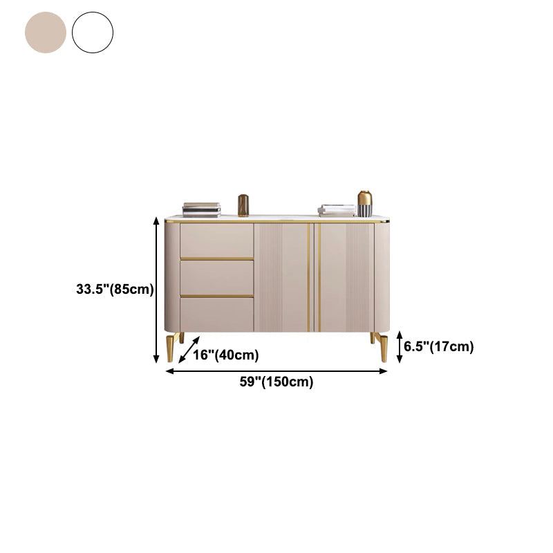 Luxury Storage Sideboard Sintered Stone Dining Cabinet Sideboard for Home Clearhalo 'buffet_sideboard' 'Buffets & Sideboards' 'furn' 'furn_buffet_sideboard' 'Furniture' 'Kitchen & Dining Furniture' 5119919