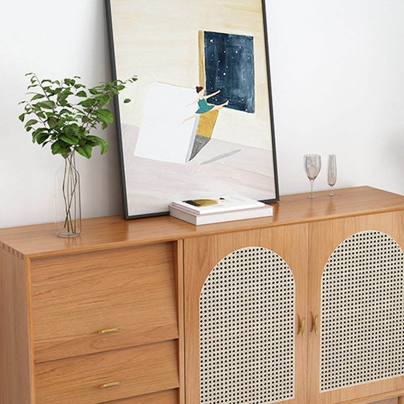 35.43"H Sideboard Contemporary Style Solid Wood Dining Server for Living Room Kitchen Clearhalo 'buffet_sideboard' 'Buffets & Sideboards' 'furn' 'furn_buffet_sideboard' 'Furniture' 'Kitchen & Dining Furniture' 5119928