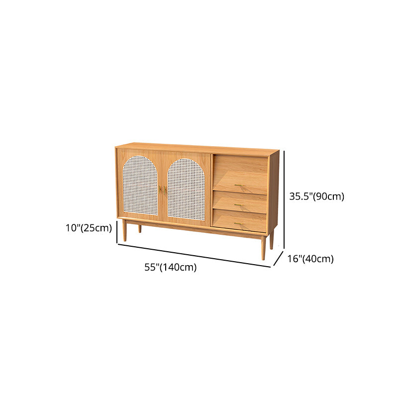35.43"H Sideboard Contemporary Style Solid Wood Dining Server for Living Room Kitchen Clearhalo 'buffet_sideboard' 'Buffets & Sideboards' 'furn' 'furn_buffet_sideboard' 'Furniture' 'Kitchen & Dining Furniture' 5119933