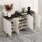 Stone Modern Sideboard Adjustable Shelves Dining Room Sideboard Clearhalo 'buffet_sideboard' 'Buffets & Sideboards' 'furn' 'furn_buffet_sideboard' 'Furniture' 'Kitchen & Dining Furniture' 5119958