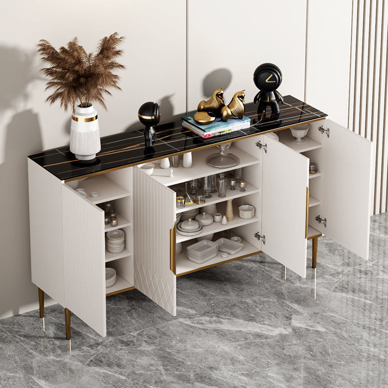Stone Modern Sideboard Adjustable Shelves Dining Room Sideboard Clearhalo 'buffet_sideboard' 'Buffets & Sideboards' 'furn' 'furn_buffet_sideboard' 'Furniture' 'Kitchen & Dining Furniture' 5119958
