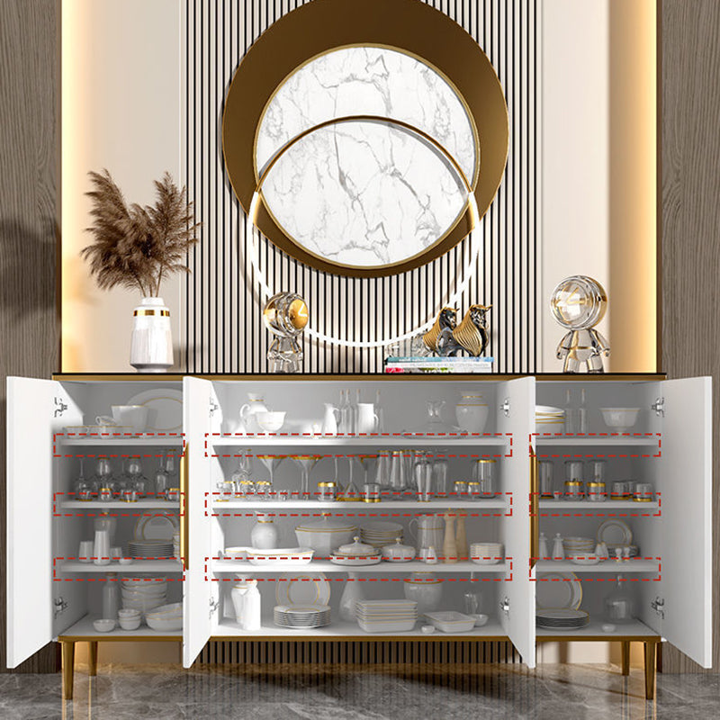 Stone Modern Sideboard Adjustable Shelves Dining Room Sideboard Clearhalo 'buffet_sideboard' 'Buffets & Sideboards' 'furn' 'furn_buffet_sideboard' 'Furniture' 'Kitchen & Dining Furniture' 5119963