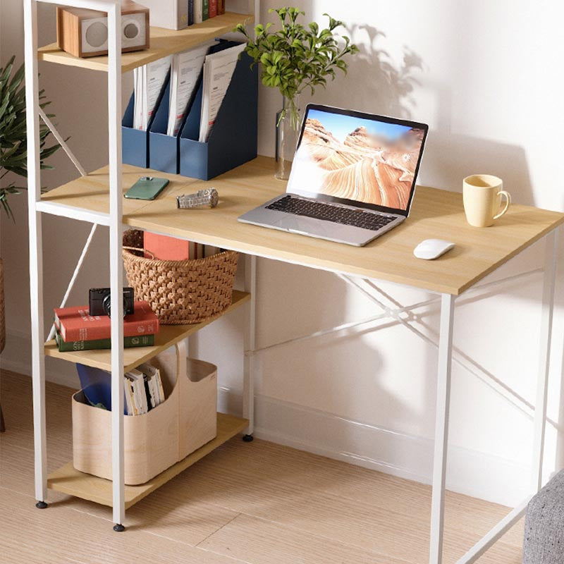47.24"H Writing Desk Contemporary Style Office Desk for Home and Office 41"L x 24"W x 47"H Natural White Clearhalo 'furn' 'furn_office_desk' 'Furniture' 'Office Desks' 'Office Furniture' 'office_desk' 5119990