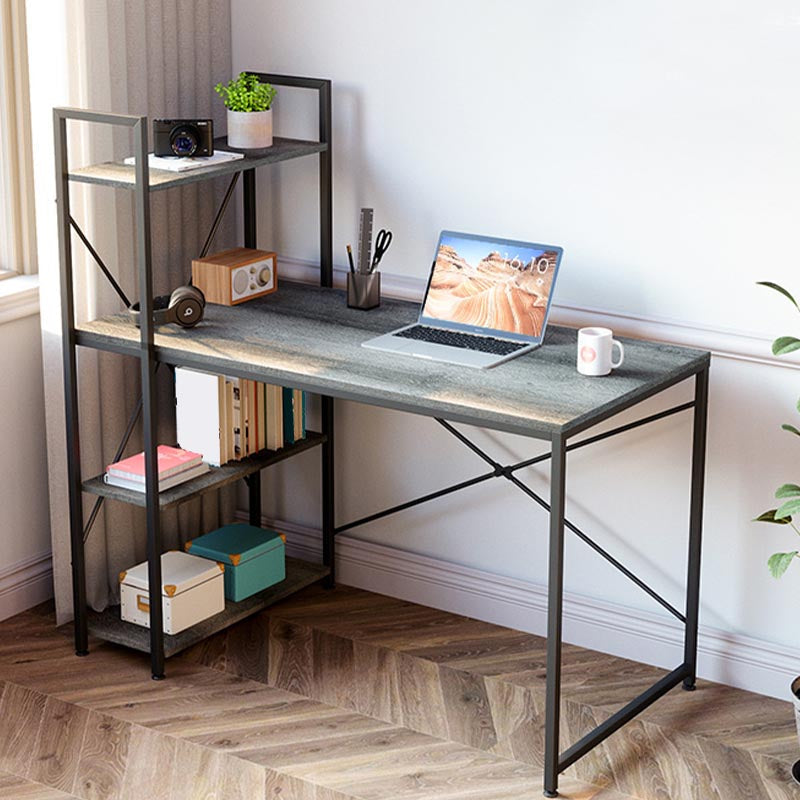 47.24"H Writing Desk Contemporary Style Office Desk for Home and Office Dark Gray Clearhalo 'furn' 'furn_office_desk' 'Furniture' 'Office Desks' 'Office Furniture' 'office_desk' 5119999