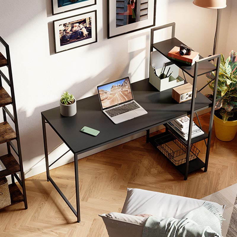 47.24"H Writing Desk Contemporary Style Office Desk for Home and Office Black Clearhalo 'furn' 'furn_office_desk' 'Furniture' 'Office Desks' 'Office Furniture' 'office_desk' 5120000