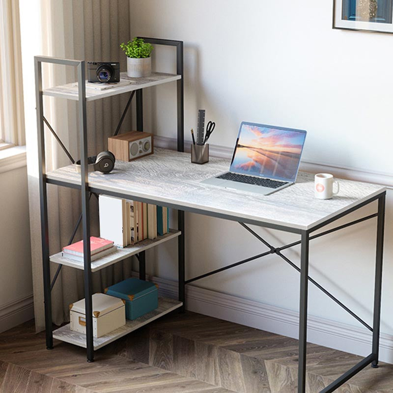 47.24"H Writing Desk Contemporary Style Office Desk for Home and Office 47"L x 26"W x 47"H Light Gray Clearhalo 'furn' 'furn_office_desk' 'Furniture' 'Office Desks' 'Office Furniture' 'office_desk' 5120001