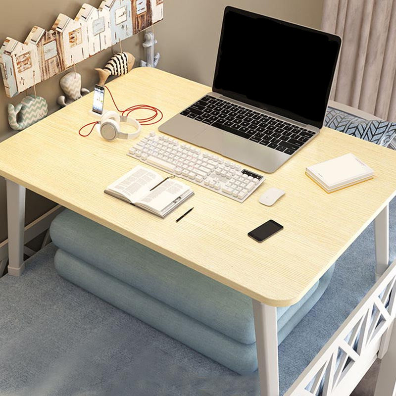 Modern Metal Office Desk White Rectangular Writing Desk for Home Light Wood Clearhalo 'furn' 'furn_office_desk' 'Furniture' 'Office Desks' 'Office Furniture' 'office_desk' 5120047