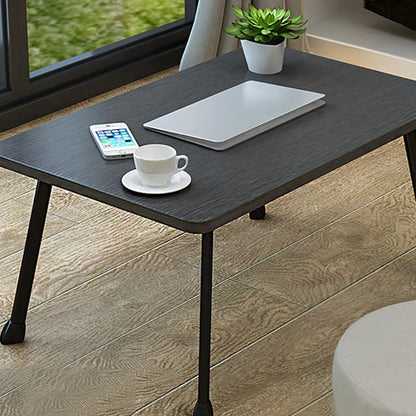 Modern Wooden Folding Office Desk Rectangular Writing Desk for Office Black Clearhalo 'furn' 'furn_office_desk' 'Furniture' 'Office Desks' 'Office Furniture' 'office_desk' 5120067