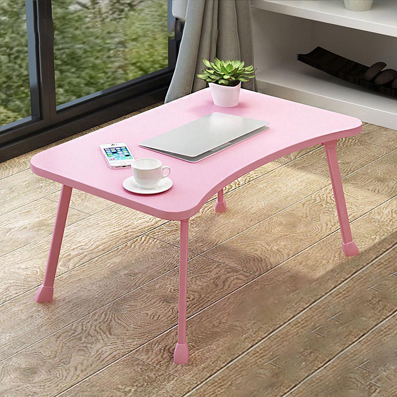 Modern Wooden Folding Office Desk Rectangular Writing Desk for Office 24"L x 16"W x 14"H Pink Clearhalo 'furn' 'furn_office_desk' 'Furniture' 'Office Desks' 'Office Furniture' 'office_desk' 5120074