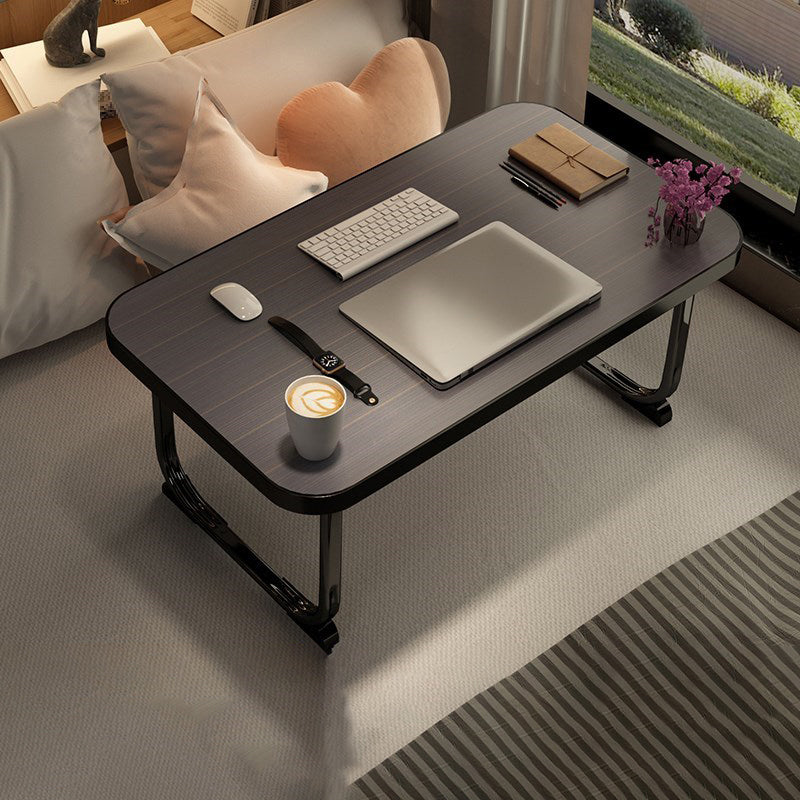 Modern Wooden Office Desk Rectangular Writing Desk for Office 28"L x 16"W x 11"H Black Clearhalo 'furn' 'furn_office_desk' 'Furniture' 'Office Desks' 'Office Furniture' 'office_desk' 5120205