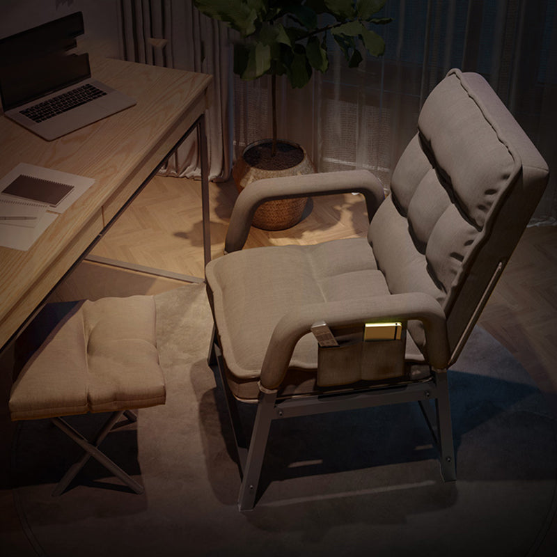 Modern Padded Arms Desk Chair Mid Back Home Office Chair No Wheels Clearhalo 'furn' 'furn_office_chair' 'Furniture' 'Office Chairs' 'Office Furniture' 'office_chair' 5120561