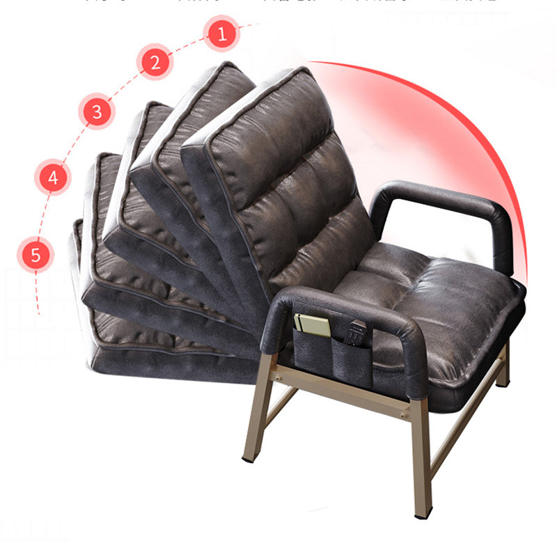 Modern Padded Arms Desk Chair Mid Back Home Office Chair No Wheels Clearhalo 'furn' 'furn_office_chair' 'Furniture' 'Office Chairs' 'Office Furniture' 'office_chair' 5120570