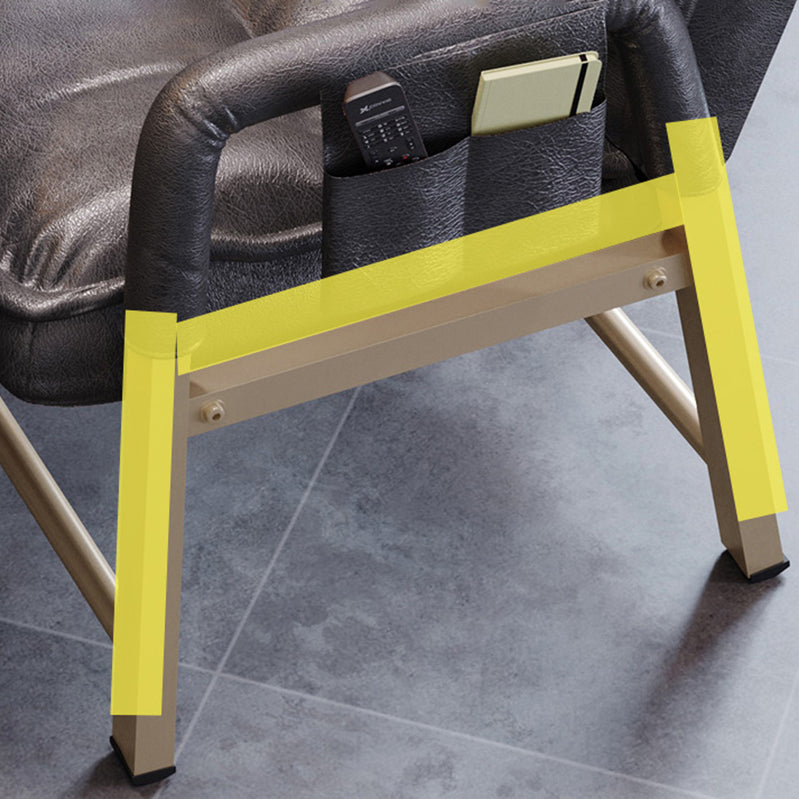 Modern Padded Arms Desk Chair Mid Back Home Office Chair No Wheels Clearhalo 'furn' 'furn_office_chair' 'Furniture' 'Office Chairs' 'Office Furniture' 'office_chair' 5120572