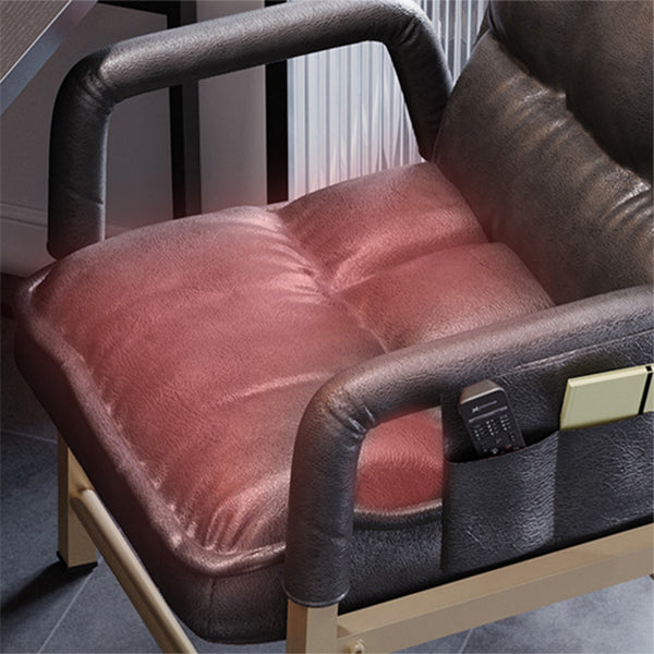 Modern Padded Arms Desk Chair Mid Back Home Office Chair No Wheels Clearhalo 'furn' 'furn_office_chair' 'Furniture' 'Office Chairs' 'Office Furniture' 'office_chair' 5120576