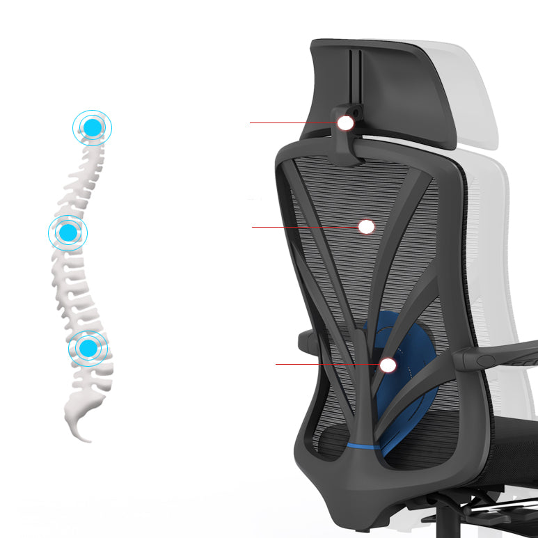 Silla de oficina ejecutiva de alto respaldo silla de escritorio moderna con giro