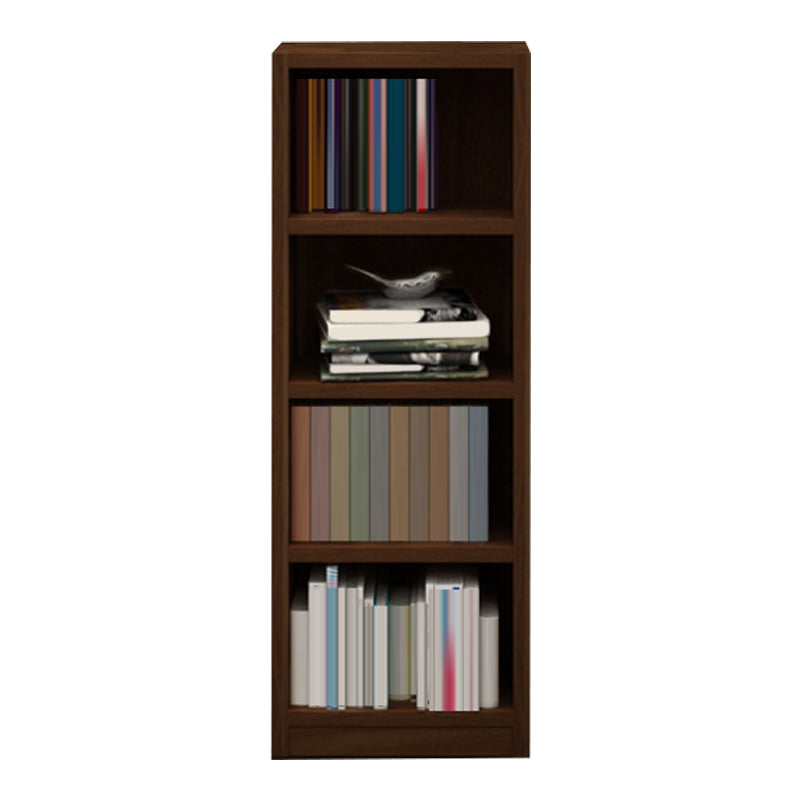 9.65"W Bookcase Contemporary Style Closed Back Brown Bookshelf for Home Office